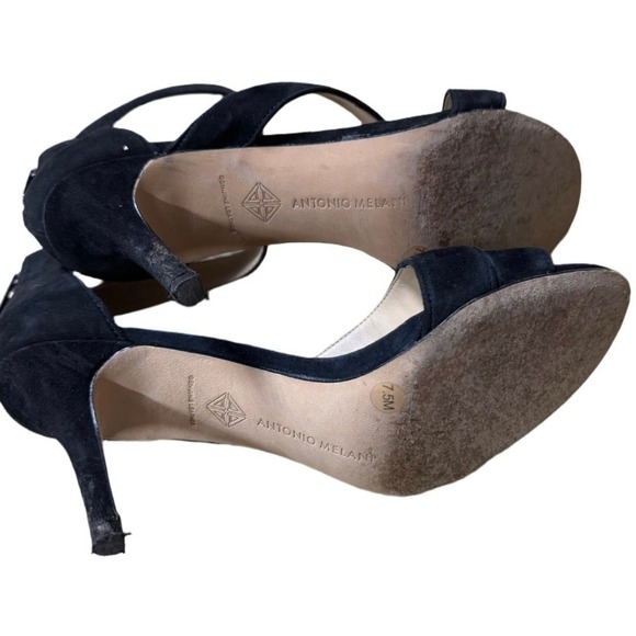 Antonio Melani Black Suede Strappy Heels – Size 7.5 - Picture 5 of 6